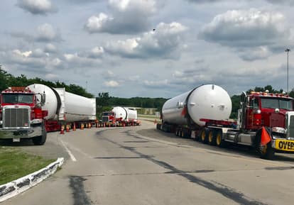 High Transit Steerable Dollie with Tank Loads